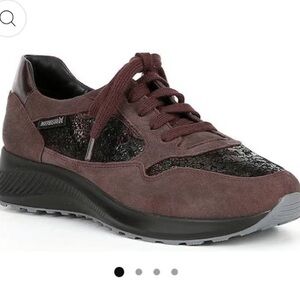 MEPHISTO KARIN WOMEN'S KARIN PLUM Leather Iridescent Orthopedic Trendy Sneakers